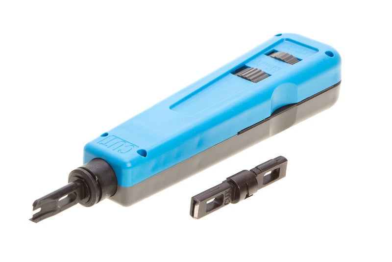 SATMAXIMUM Professional Punch Down Tool with 110 & 66 Blades â€“ Cat6/Cat5e Network Cable Termination, Impact Tool for Patch Panels, Outlets & Sockets, Precision Reversible Blades, Ergonomic Grip - Image 2